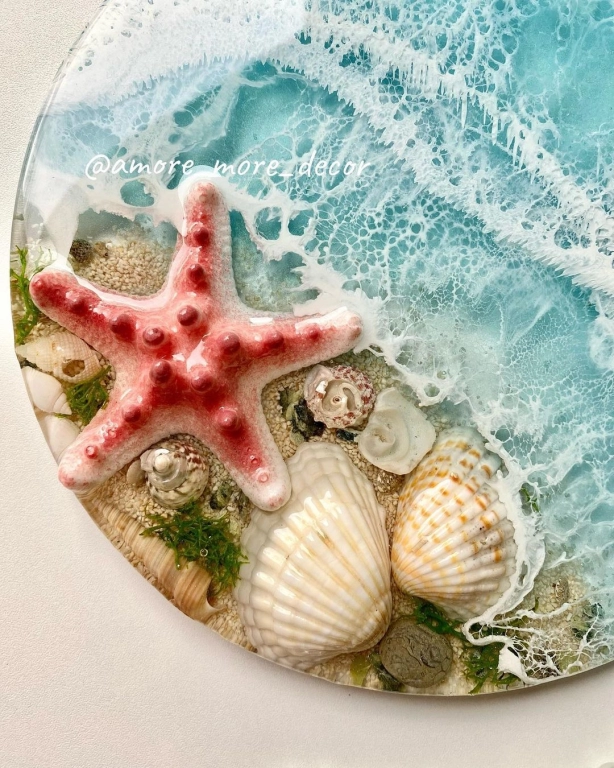 Тарелочка декоративная из смолы, подарок, декор