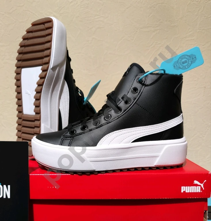 Женские утеплённые кеды Puma Kaia Mid Fur (Poizon)