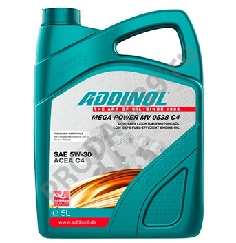 Моторное масло 5W-30, ADDINOL Mega Power MV 0538 С4, 5л