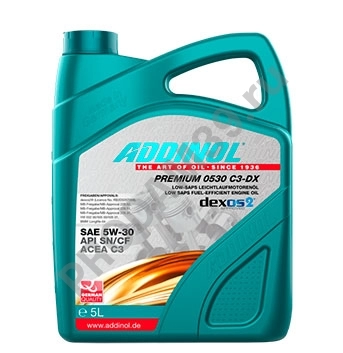 Моторное масло 5W-30, ADDINOL Premium 0530 C3-DХ, 5 л