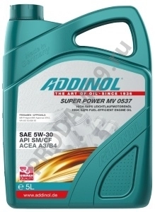 Моторное масло 5W-30, ADDINOL Super Power MV 0537, 4л