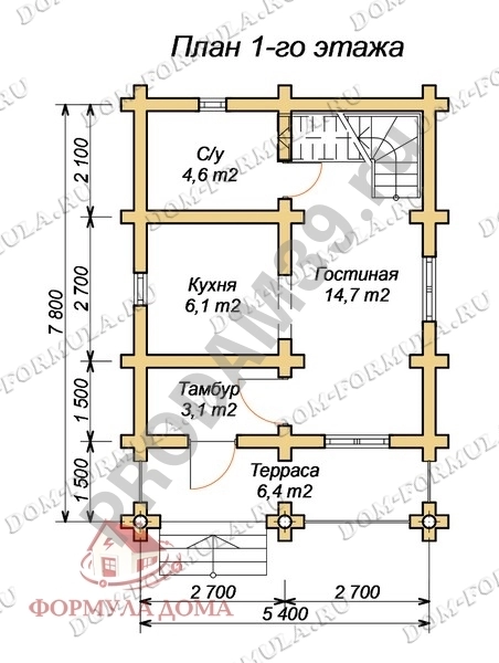 Дом, 68.8 м², Поселений (ИЖС), 6 сот