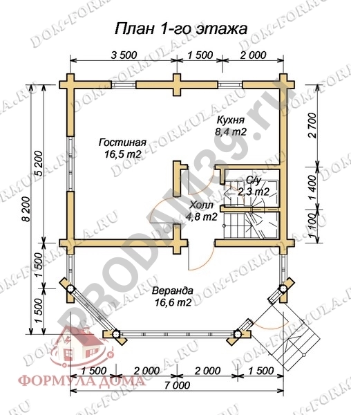 Дом, 76.8 м², Поселений (ИЖС), 6 сот