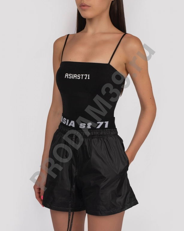 Шорты double waist nylon черный