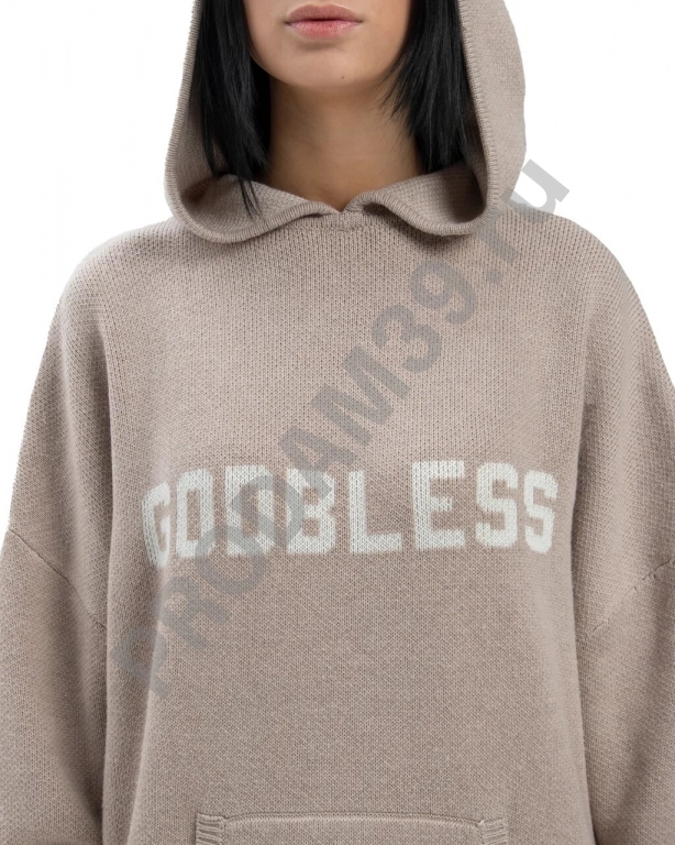 Худи knitted Godbless бежевый