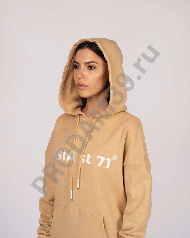 Худи Base over unisex бежевый
