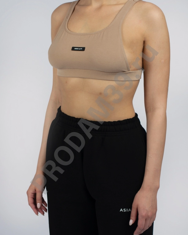 Топ с квадратным вырезом бежевый