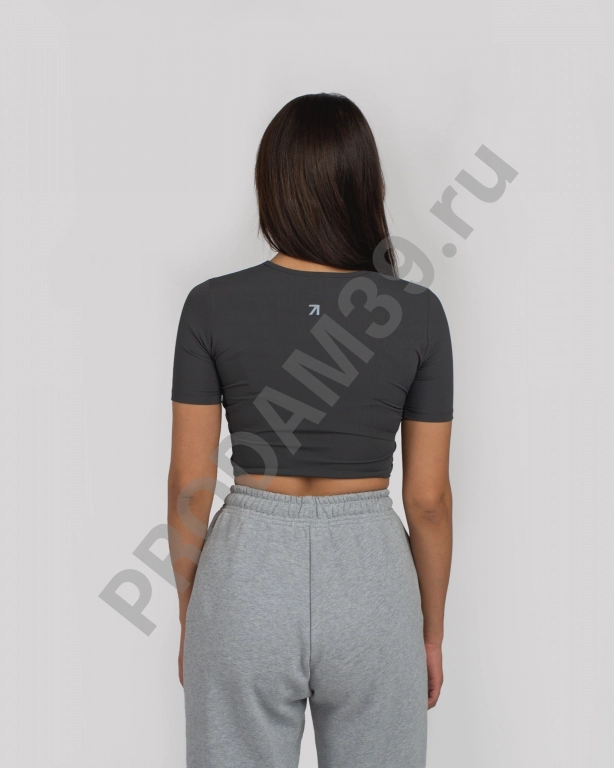 Топ basic в рубчик графит