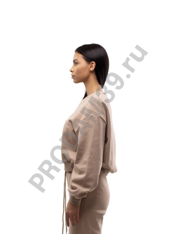 Свитшот укороченный от костюма бежевый