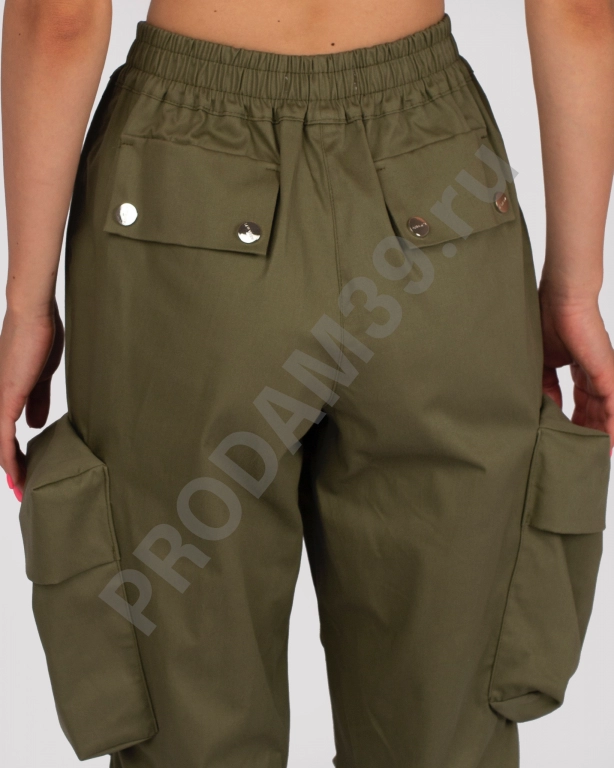 Брюки карго smoke женские оливка