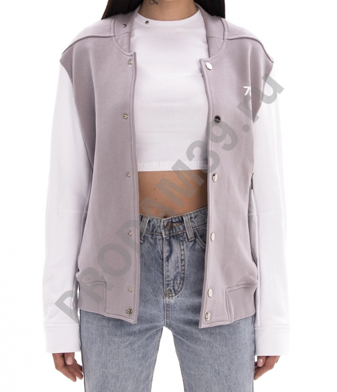 Бомбер SS21 cotton белый розовый