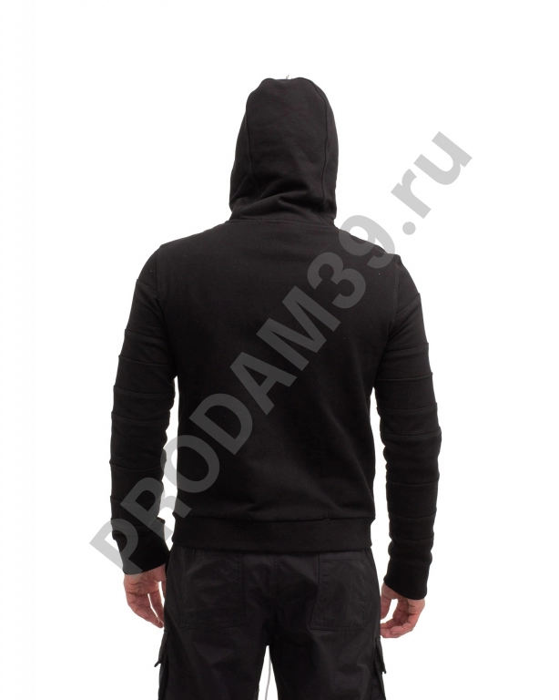Худи с молнией черный