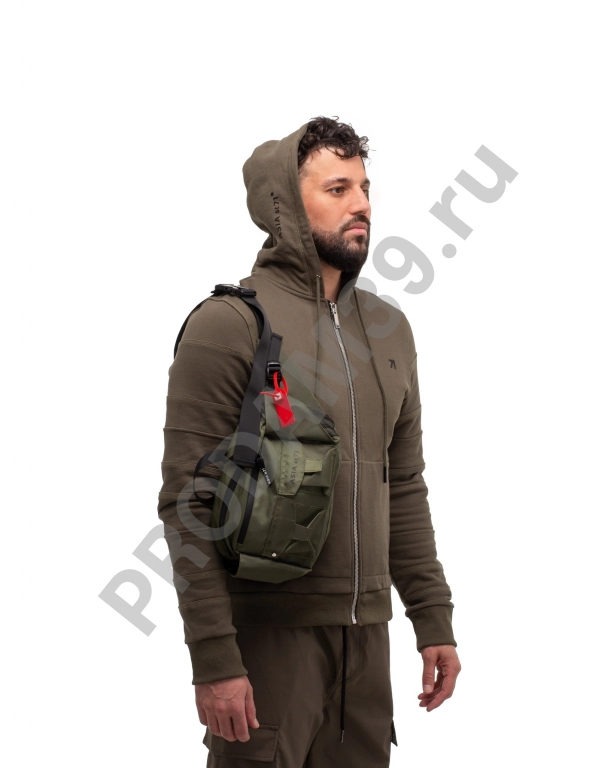 Худи с молнией хаки