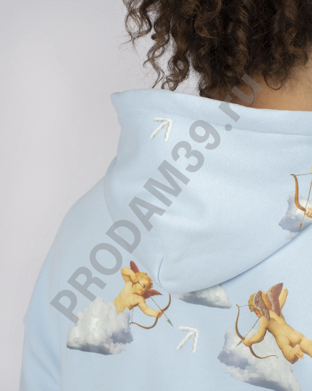 Худи unisex Видение Иезекииля голубой