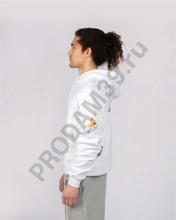 Худи unisex Видение Иезекииля белый