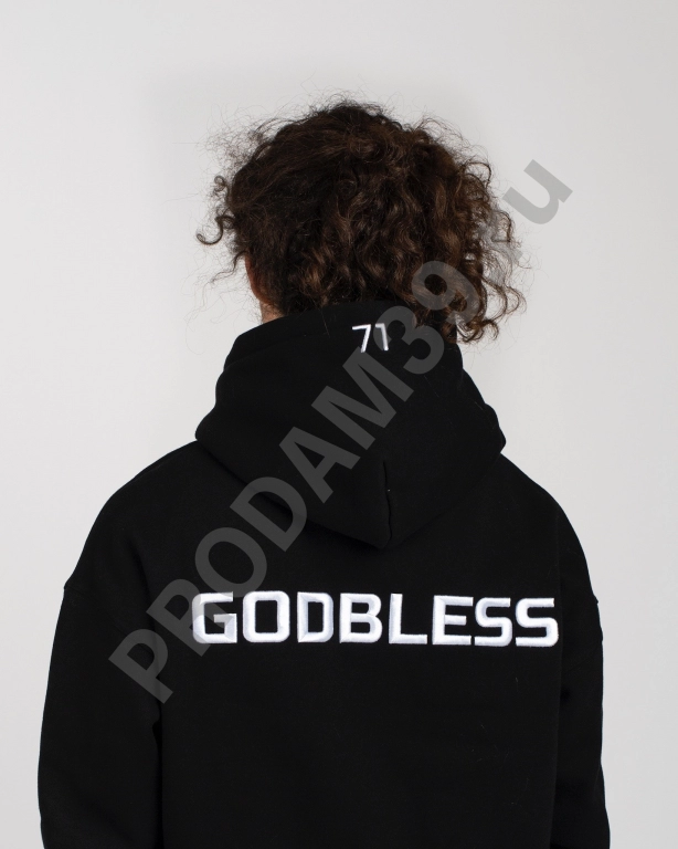 Худи unisex Godbless черный
