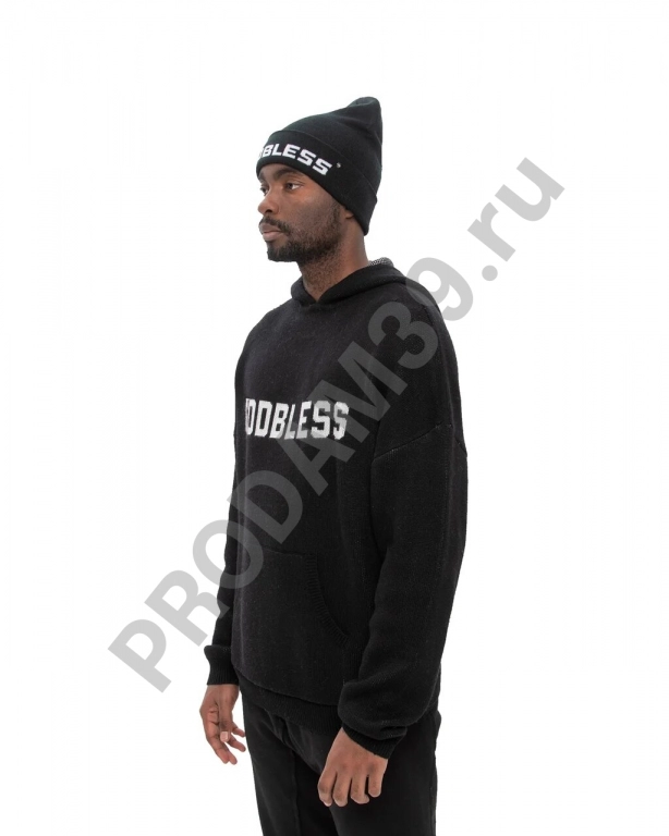 Худи knitted Godbless черный