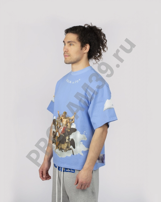 Футболка unisex Видение Иезекииля голубой OS