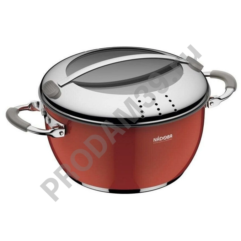 Кастрюля Nadoba Kvetunka, 1.4 л, красный
