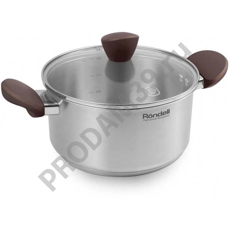 Кастрюля Rondell Kortado, 4.8 л, кофейно-коричневый
