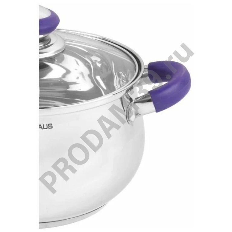 Набор посуды MercuryHaus MC-7026 6 пр. серебристый/фиолетовый