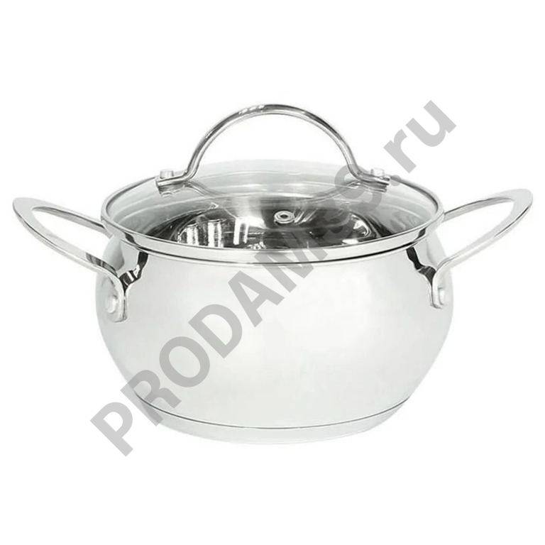 Кастрюля Webber ВЕ-330/2 обьем 2л нерж стекл кр d=16 (8)