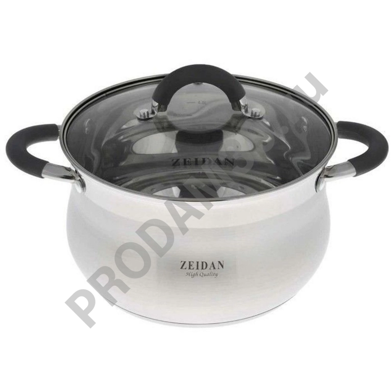 Кастрюля Zeidan Z50253, 5.1 л, серебристый
