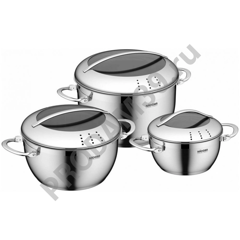 Набор кастрюль Nadoba Maruska 726618 6 пр. стальной
