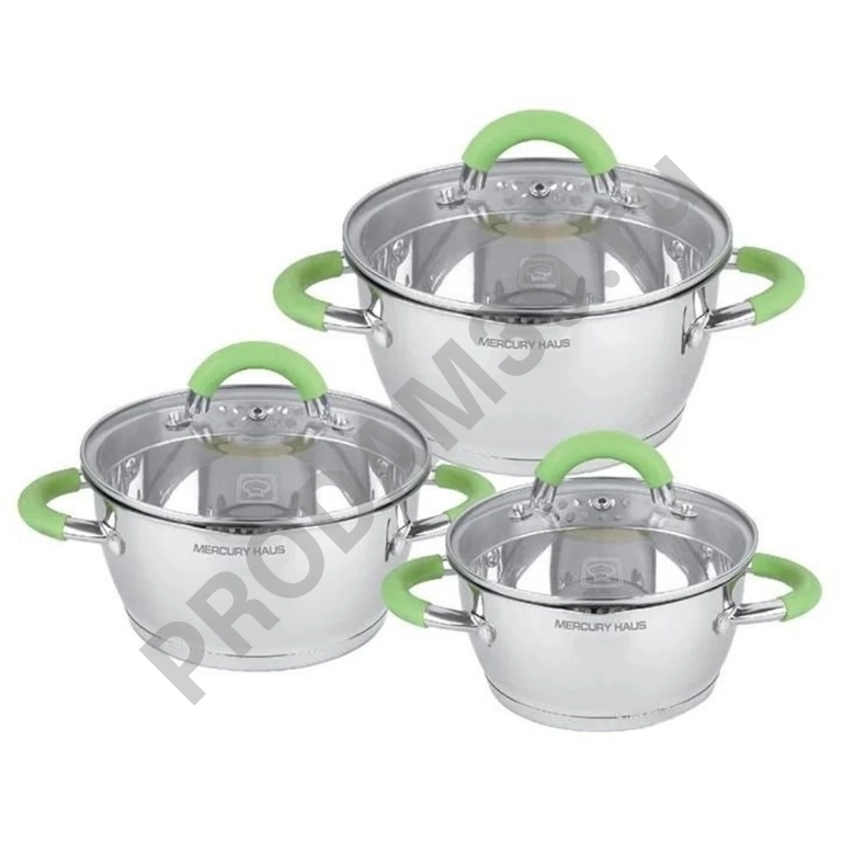 Набор посуды MercuryHaus MC-7020 (4) 6 предметов 2,8/1,9/1,3л 20/18/16 см