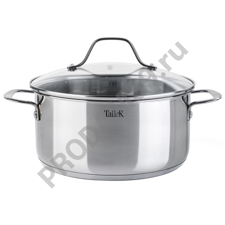 11084-TR Кастрюля TalleR, с крышкой Элиас, 24*11,5 см, 5,0 л