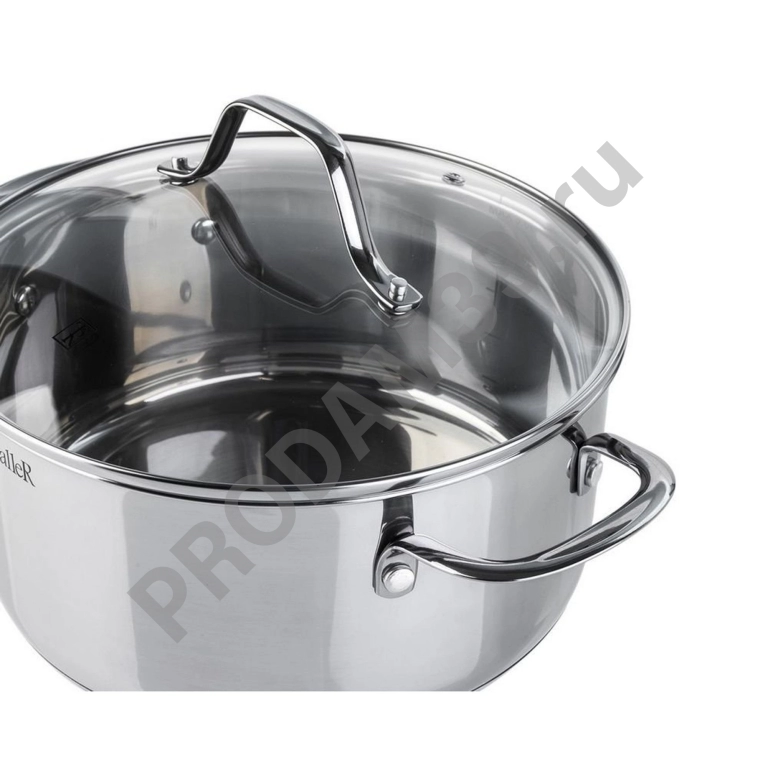 11084-TR Кастрюля TalleR, с крышкой Элиас, 24*11,5 см, 5,0 л