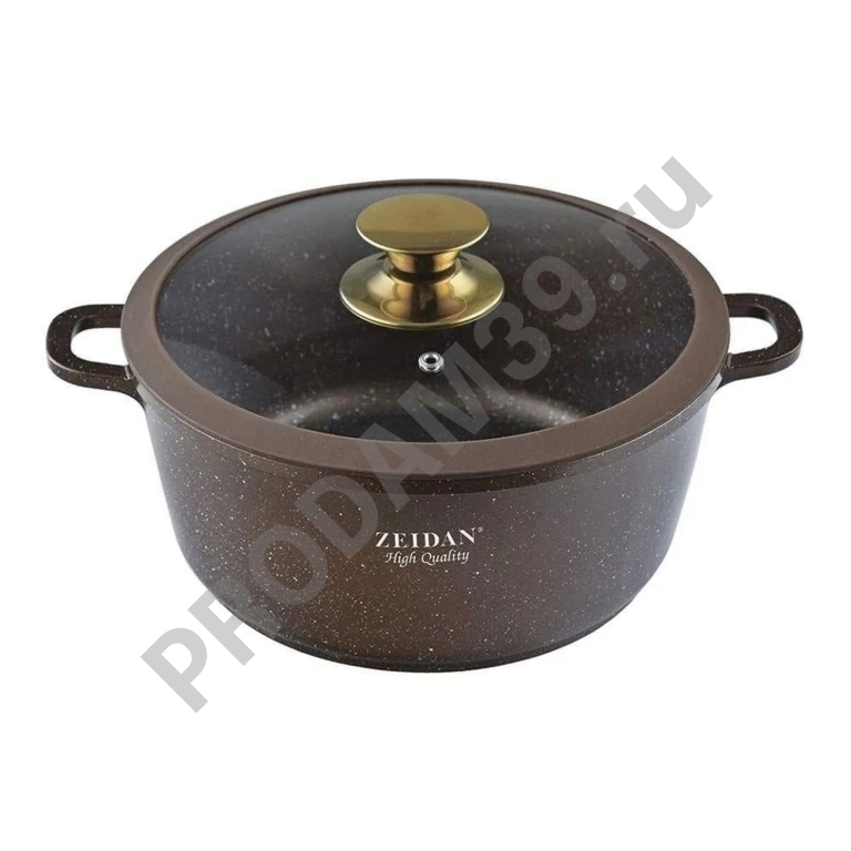 Кастрюля Zeidan Z-50356 обьем 7,8л каменное покрытие GRANITE