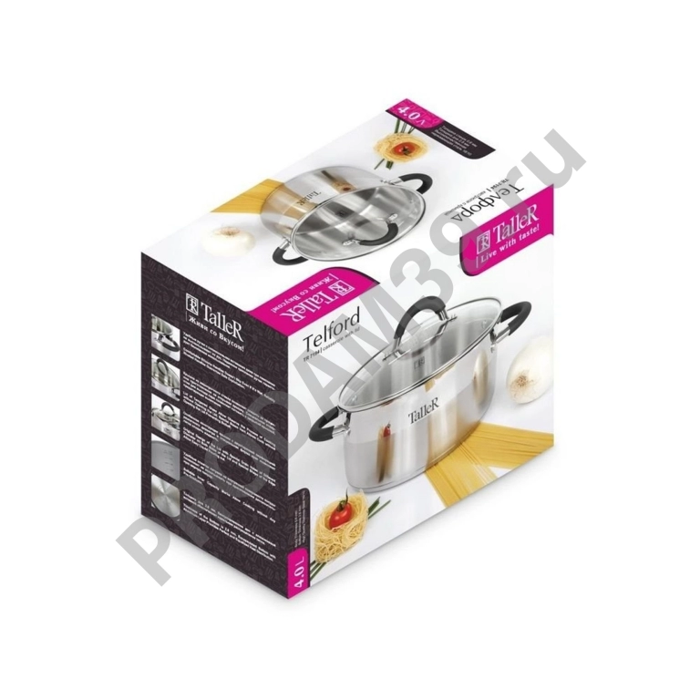 17194-TR Кастрюля TalleR 22х11 см (4,0л) Внешний диаметр дна, см 20,5