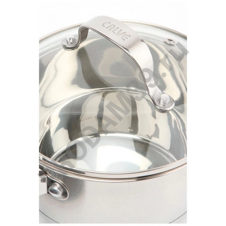 Набор посуды Calve CL-1873 5 пред.Кастрюля5,2л.сотейник 1,9л. с крышк.подставка (6)