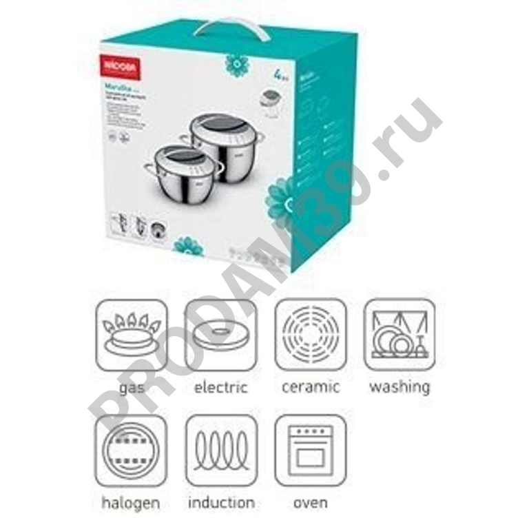 Набор кастрюль Nadoba Maruska 726617 4 пр. серебристый