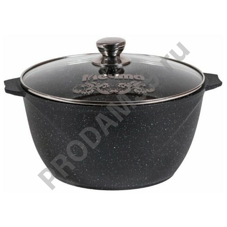 Кастрюля Мечта Гранит, 5 л, черный
