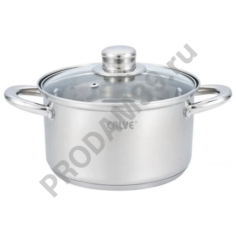 Кастрюля Calve CL-1888 обьем 2.5л.18см (серия Marfa) термоаккумулирующе дно стеклан
