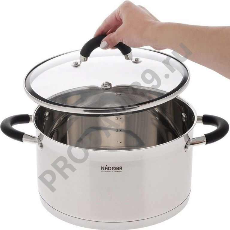 Кастрюля Nadoba Olina, 3.2 л, серебристый