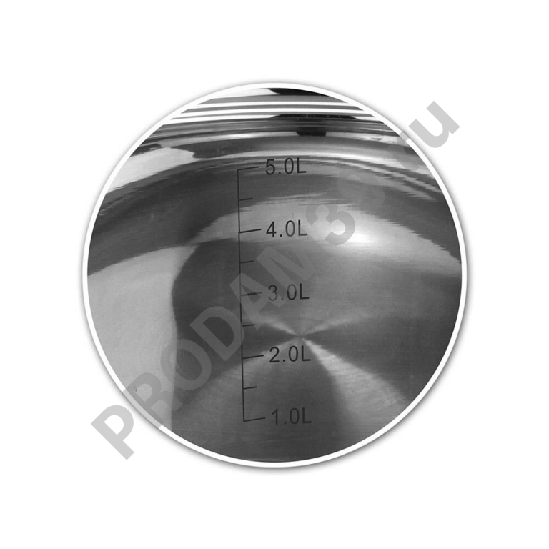 Кастрюля Vitesse VS-2075 обьём 5,9л 24см (серия Angelina) нерж стекло кр (4)