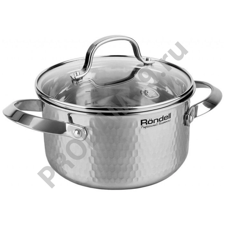 Кастрюля Rondell RainDrops, 3.2 л, стальной
