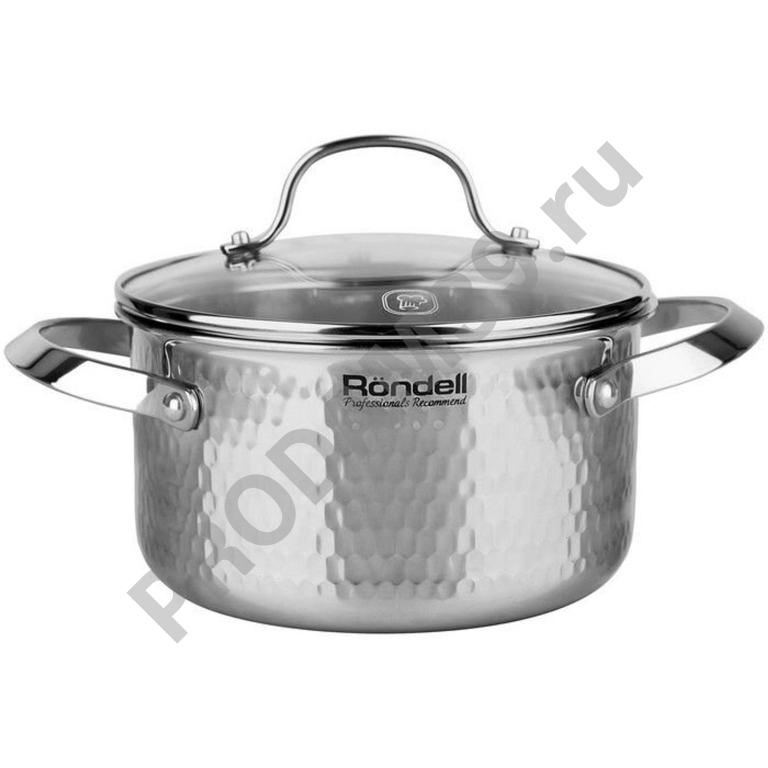 Кастрюля Rondell RainDrops, 3.2 л, стальной