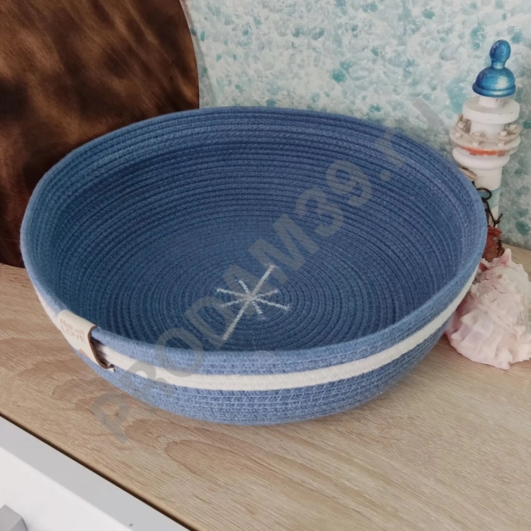 Круглая корзина с крышкой