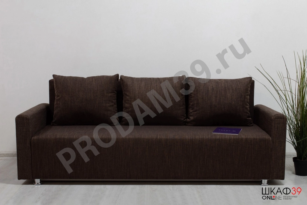 Олимп (05) Диван прямой коричневый