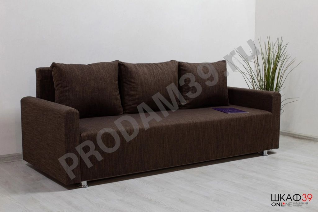 Олимп (05) Диван прямой коричневый