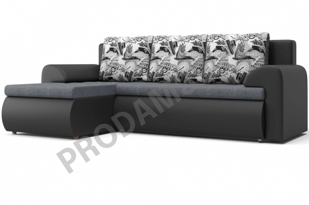 Цезарь (05) Диван угловой левый Santana 19/Boston 14