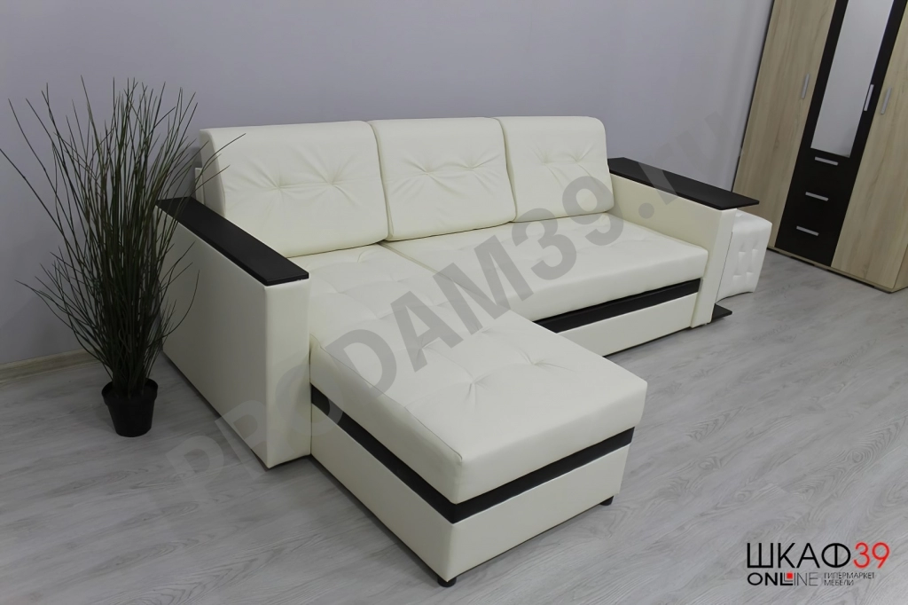 Атланта Диван угловой (крем-кожзам) oregon 10 угол унив