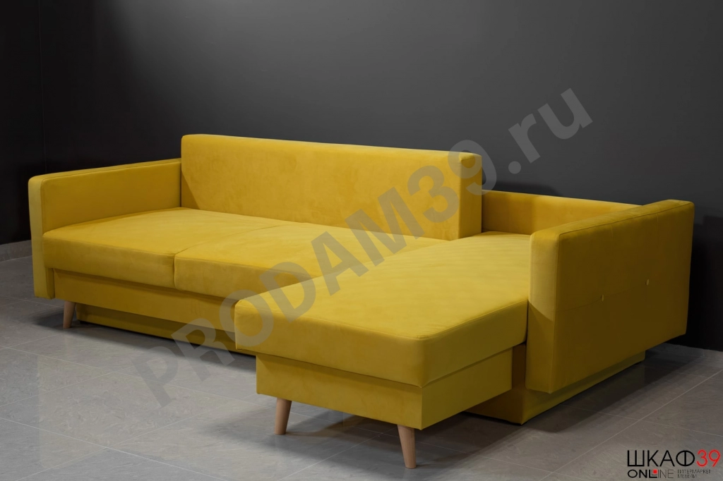 Ричмонд Диван угловой Corvette 13 светло-желтый (4 кат) (угол универсальный)