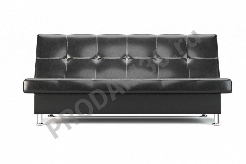 Бомонд (04) Диван прямой экокожа черная