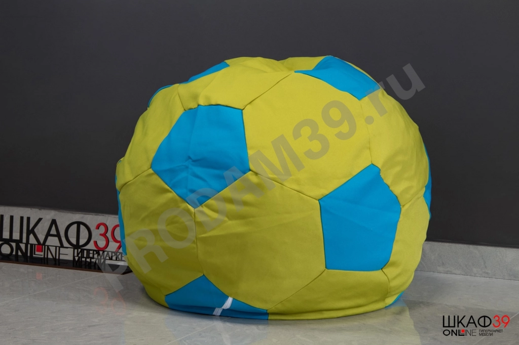 Бонн Кресло-мешок (Рогожка NEO, зеленый/голубой)