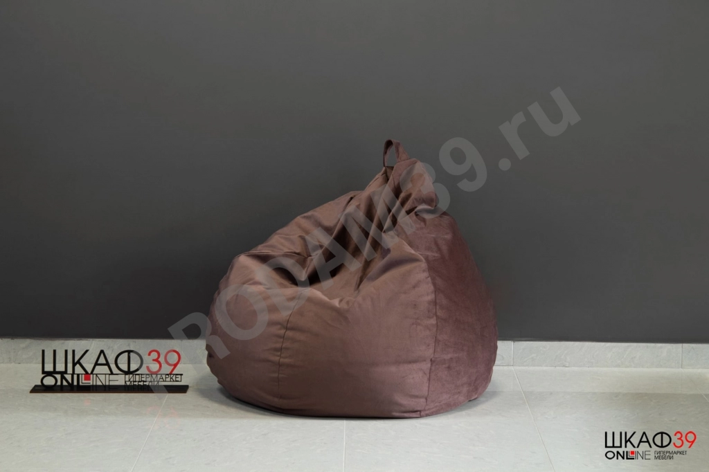 Купер Кресло-мешок XL (Велюр коричневый, Люкс)
